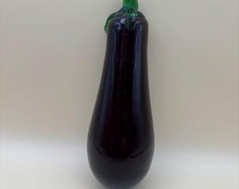 Vintage Eggplant Glass Figurine Lover Antiques and Vintage