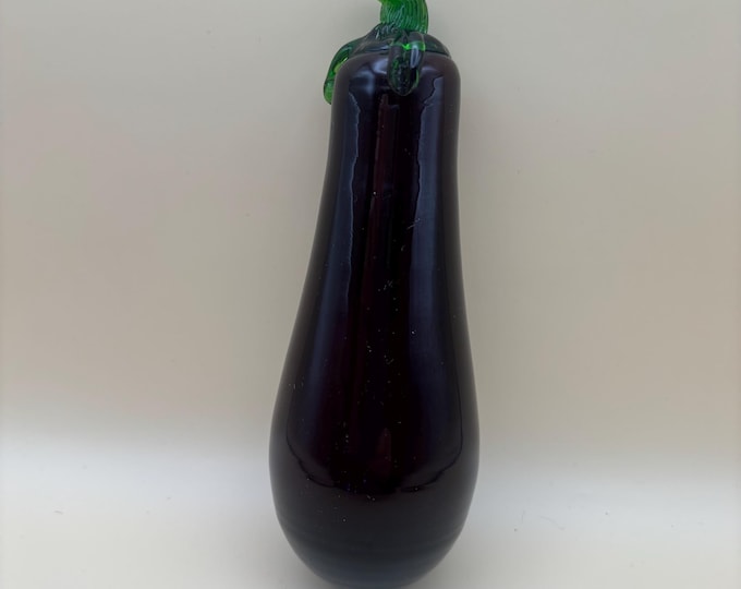 Vintage Eggplant Glass Figurine Lover Antiques and Vintage