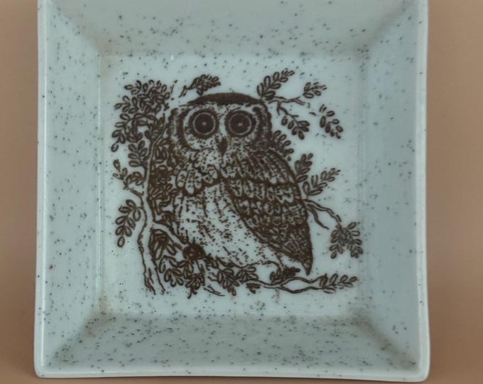 Vintage Otagiri Japan Owl Trinket Dish Lover Antiques and Vintage