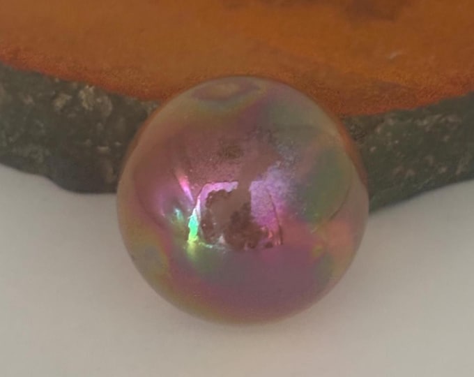 Rainbow Aura Ocean Jasper Paperweight Sphere Crystal Healing Stone Unique Desk Decor