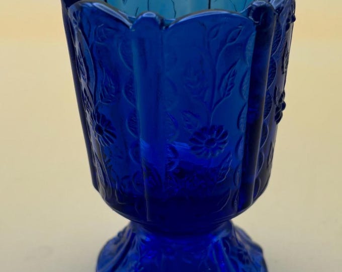 Vintage Cobalt Blue Votive Holder Lover Antiques and Vintage
