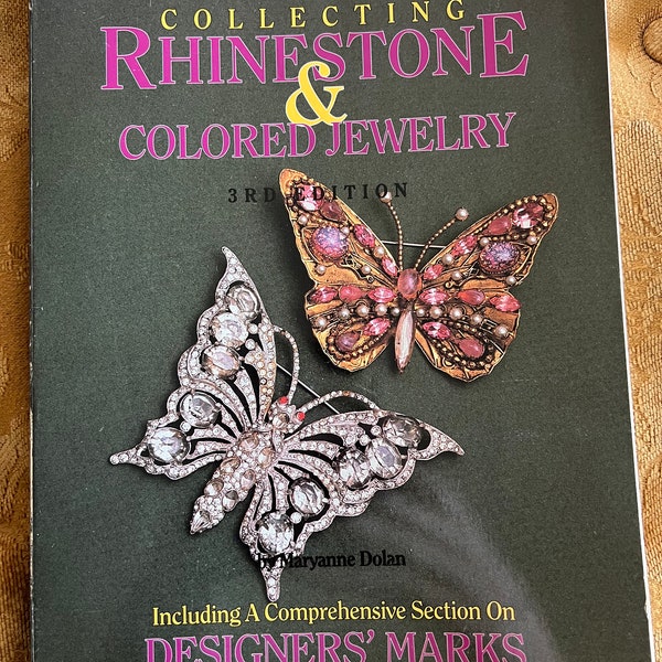 Collecting Rhinestone & Colored Jewelry An Identification and Value Guide Book, Comprehensive Section on Designers Marks, by Maryanne Dolan