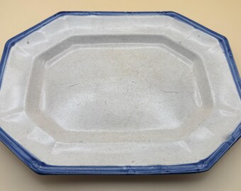Antique Leeds Blue Feather Edge Plate Lover Antiques and Vintage