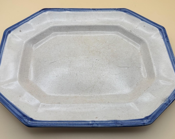 Antique Leeds Blue Feather Edge Plate Lover Antiques and Vintage