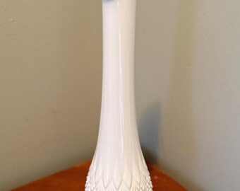 Vintage Fenton Milk Glass White Swung from Olde Virginia Glass OVG Vase Lover Antiques and Vintage