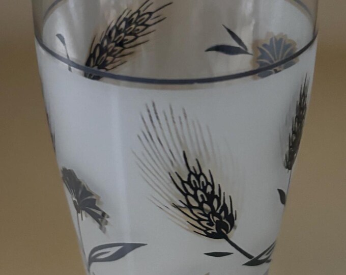 Vintage Silver on Crystal Glass By Silver City Mid Century Modern Glass Lover Antiques and Vintage