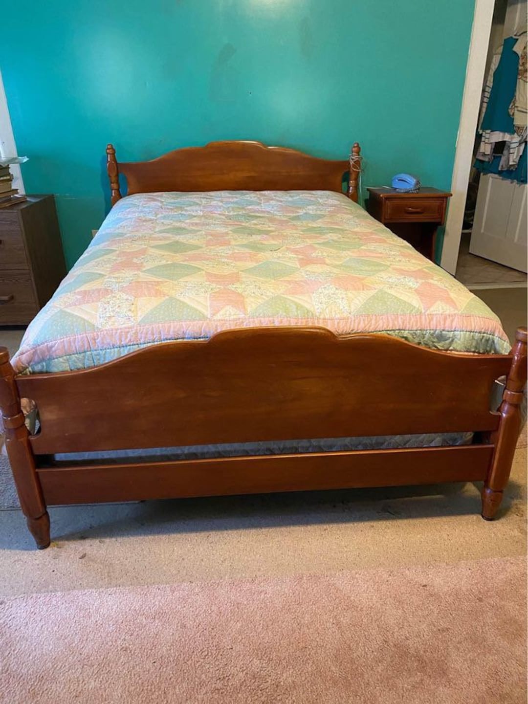 Amazon.com: HZXINKEDZSW 2-Pieces Bedroom Sets, Queen Size PU Upholstered  Platform Bed with Hydraulic Storage System, Wood Platform Bed Frame with 
