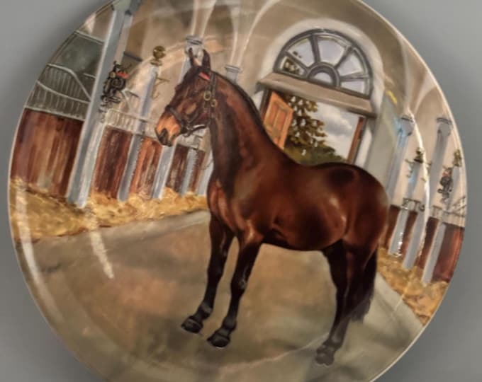 Vintage Spode American Quarterback Horse Plate #1155C Lover Antiques and Vintage