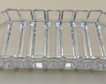 Antique Glass Butter Dish Cut Glass Dish Butter Liner Lover Antiques and Vintage