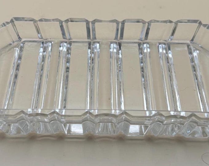 Antique Glass Butter Dish Cut Glass Dish Butter Liner Lover Antiques and Vintage