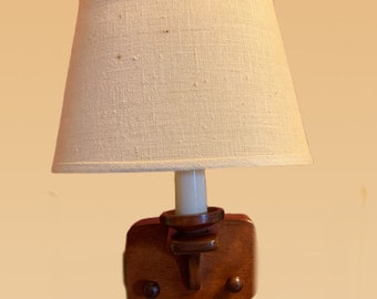 Cushman Colonial Creations Removable Bed Lamp 4-196 with original shade only made 1934-37, Lover Antiques and Vintage