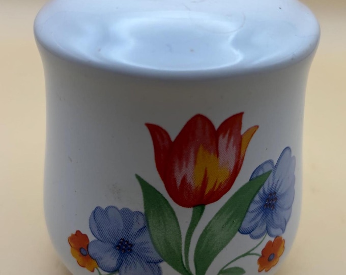 Vintage Pepper Shaker Corning Fresh Cut Green Trim Corelle Collection Tulip Lover Antiques and Vintage