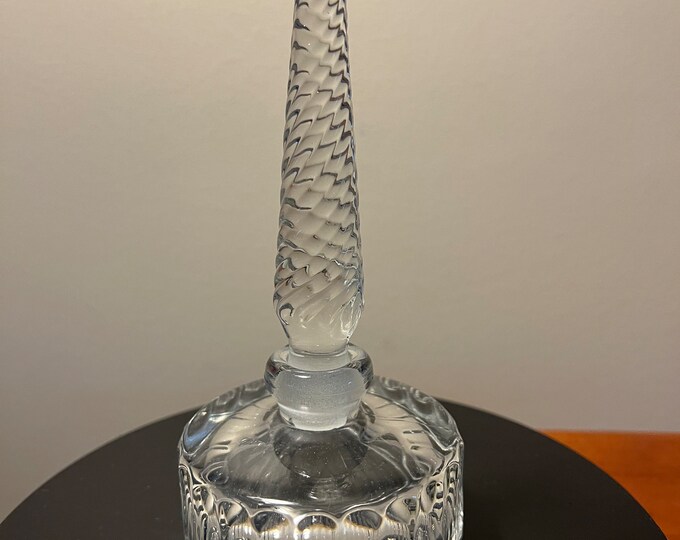 Vintage Crystal Cut Glass Perfume Bottle Cologne with Air Twisted Stopper Modern Pairpoint Glass Lover Antiques and Vintage