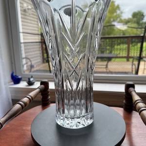 Vintage Lead Crystal Cut Glass Vase: Brilliant Home Decor