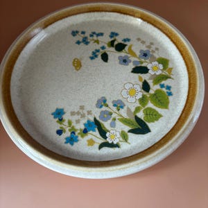 Vintage Mikasa Salad Plate Stone Manor Stoneware F5827 Sweet Briar Blue & White Flowers Lover Antiques and Vintage