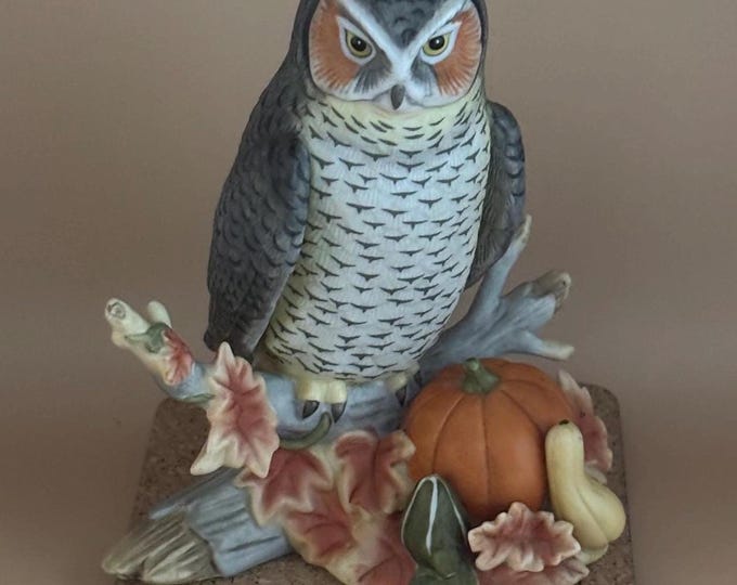 Vintage Lenox Midnight Visitor Porcelain Hand Painted American Barn Owl Bird Figurine Lover Antiques and Vintage