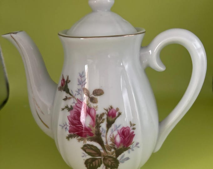 Vintage Tea Pot with Lid Roses Design China Lover Antiques and Vintage