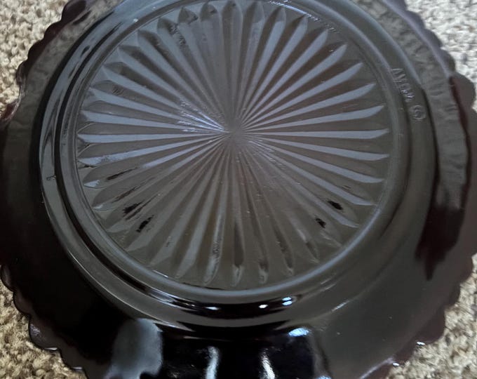 Avon Cape Cod Dessert Plate Ruby Red Glass Lover Antiques and Vintage