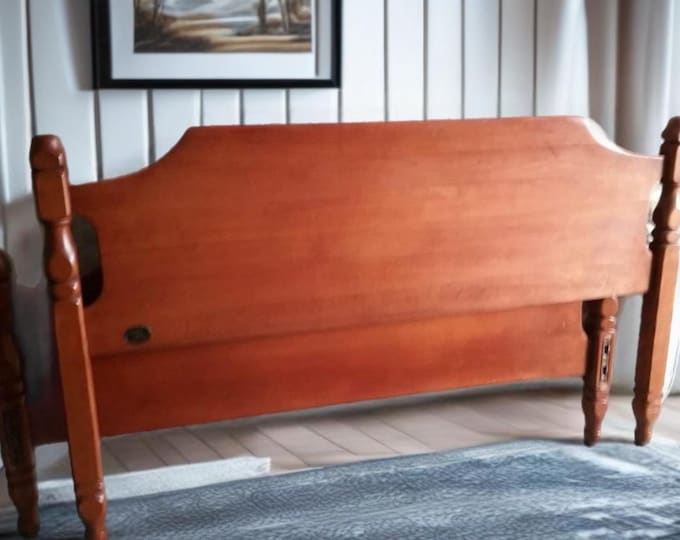 Cushman Colonial Creations Annisquam Double Bed No. 070D vintage furniture headboard footboard side rails slats