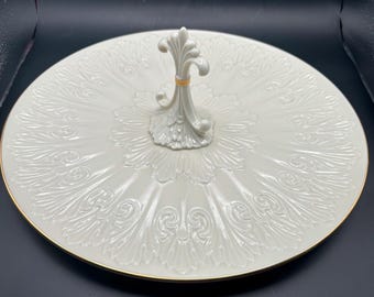 Vintage Lenox Porcelain Serving Tray Hors d'oeuvre Platter Lover Antiques and Vintage
