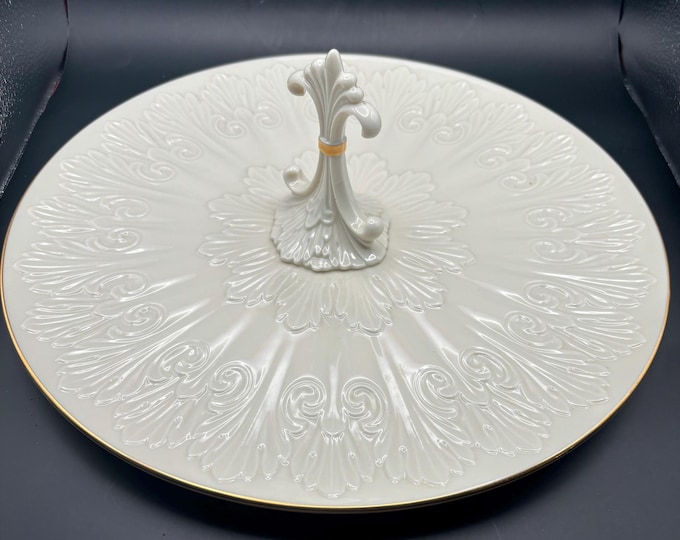 Vintage Lenox Porcelain Serving Tray Hors d'oeuvre Platter Lover Antiques and Vintage