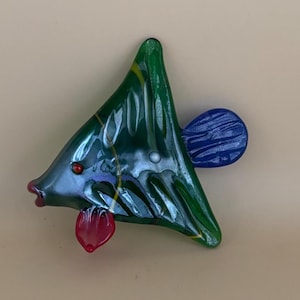 Vintage Murano Colorful Glass Fish Figurine Mini Glass Fish Art Glass Under the Sea Lover Antiques and Vintage