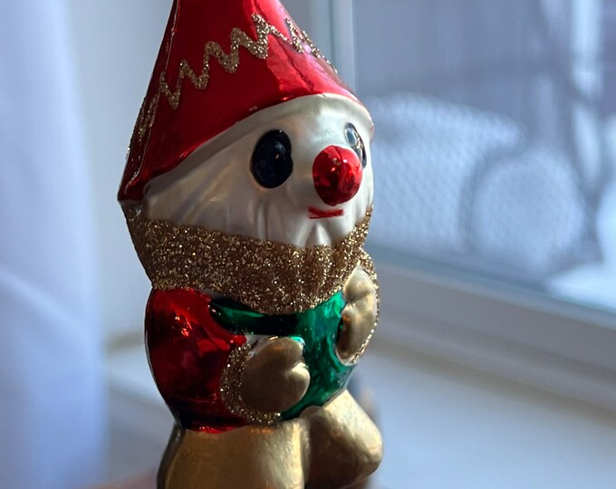 Vintage Clown Hand Blown Art Glass Ornament Made in West Germany old ornaments glass art home decor collectibles clowns Mercury