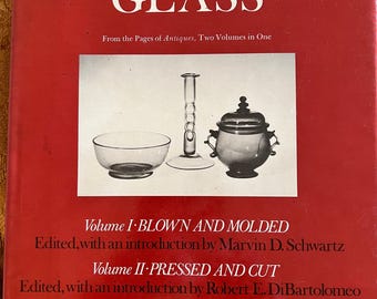 America Glass Volume I Blown And Molded And Volume II Pressed And Cut Book, American Glass Guide, Glass Book, Lover Antiques And Vintage