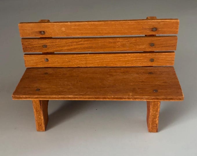 Vintage Dollhouse Wood Bench Miniature Wooden Furniture Lover Antiques Vintage