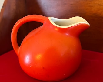 Vintage Cameron Clay Miniature Orange Pitcher