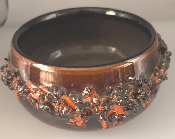 Funi Island Lava Rock Bowl, Handmade in Iceland Circa 1970's, Lover Antiques and Vintage