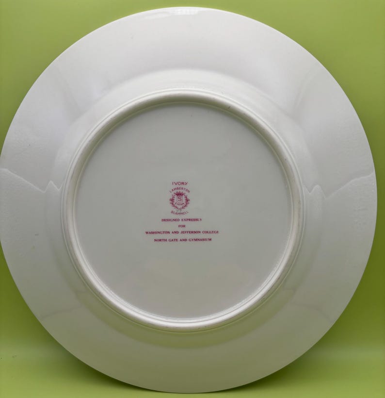 Vintage Washington and Jefferson College Plate Historical Plates Lover