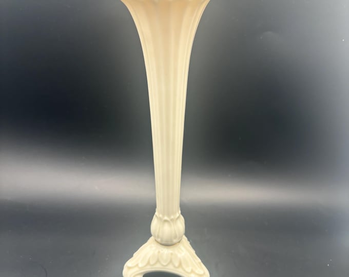 Vintage Lenox Porcelain Bud Base Flower Footed Vase with 24K Gold on Top Rim Lover Antiques and Vintage