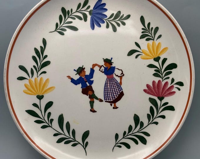 S.B. Alpine Ironstone Peasant Ware Dinner Plate Made in Germany Lover Antiques and Vintage
