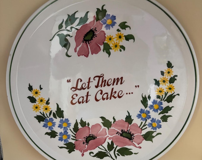 Vintage Germany Let Them Eat Cake Plate Cake Plate Fruit Bowl Wedding Cake Display Lover Antiques and Vintage