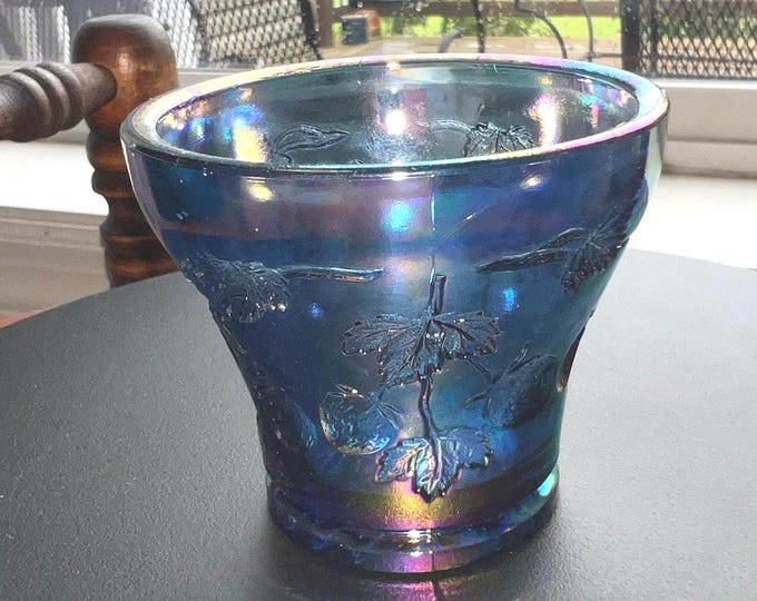Vintage Summit Art Carnival Glass Toothpick Holder Small Container Purple Art Glass Lover Antiques and Vintage
