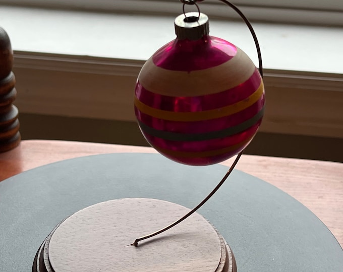 Vintage Shiny Brite Striped Ball Ornament Circle Circa 1940’s Lover Antiques and Vintage