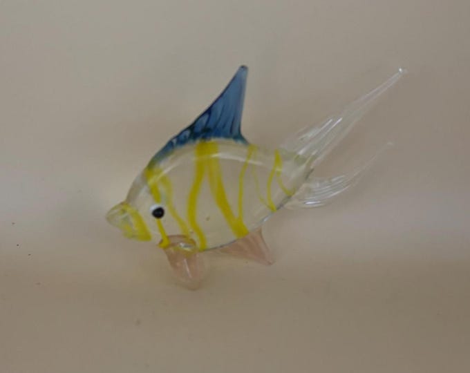 Vintage Murano Colorful Glass Fish Figurine Mini Glass Fish Art Glass Under the Sea Lover Antiques and Vintage