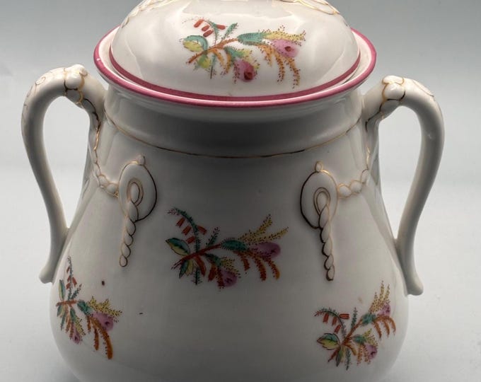 Antique Limoges Haviland Sugar Dish Bowl with Lid Rose Pattern Lover Antiques and Vintage