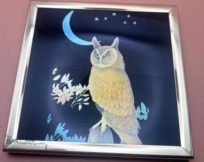 KAFKA Owl Wall Hanging, Home Decor, Lover Antiques and Vintage