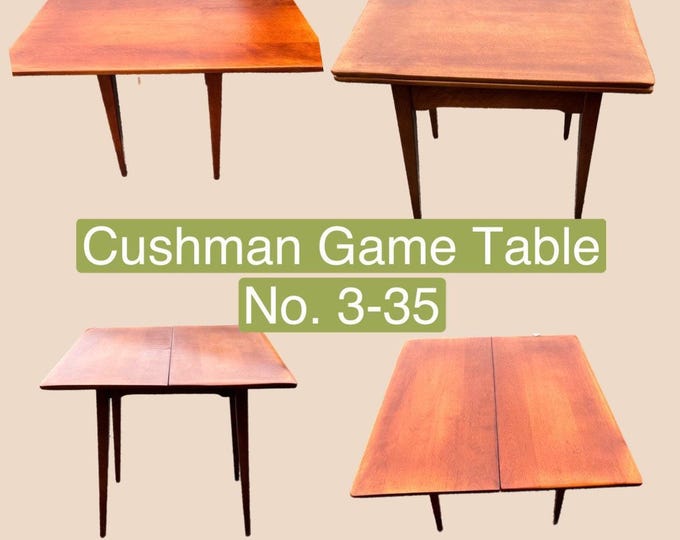 Cushman Colonial Creations Pivot Top Card Table No. 3-35 Game Table with Rotating Top Rustic Original Lover Antiques and Vintage
