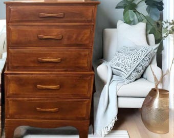 Cushman Colonial Creations Molly Stark 5 Drawer Dresser Chest on Chest No. 2056 5 Drawer Tall Dresser Lover Antiques and Vintage