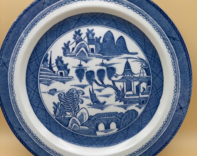 Canton Woodsware England Plate Wood & Sons of England Antique Blue and White Lover Antiques and Vintage