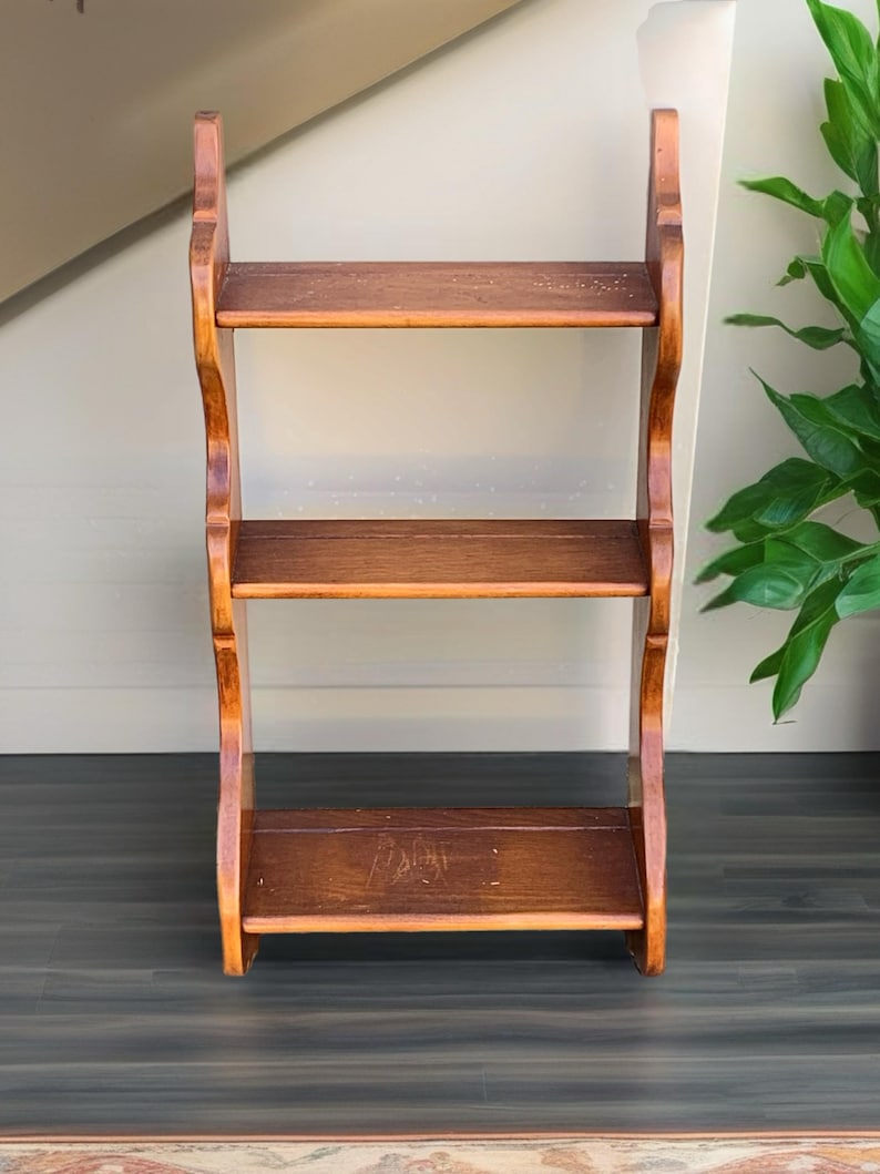 Vintage Cushman Colonial Wall Rack, Rustic Wood Shelf, Wall Shelf ...