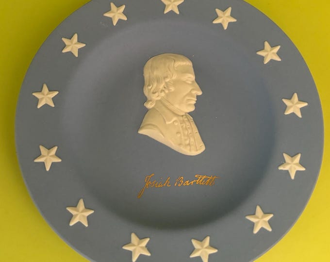 Vintage Wedgwood Josiah Barttlett Blue Jasperware Plate Lover Antiques and Vintage