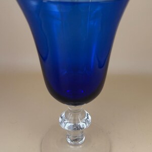 Vintage Cobalt Blue Tall Glasses Arland Glass Pretty Elegant Gifts at Lover Antiques and Vintage