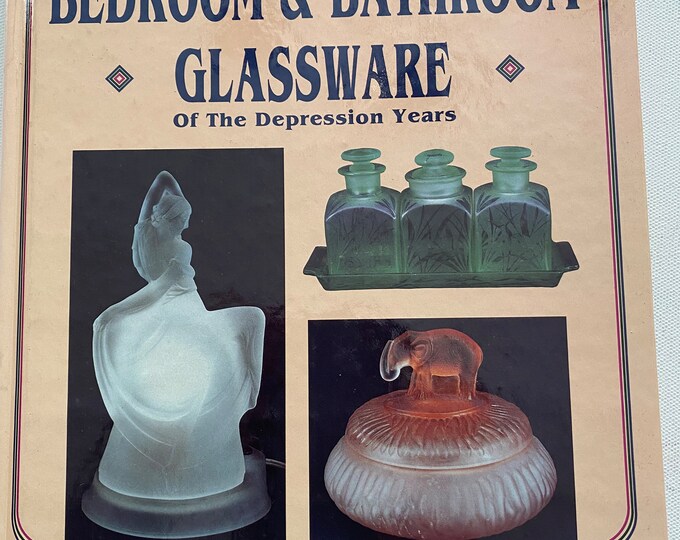 Bedroom & Bathroom Glassware of the Depression Years Fenton Cambridge Akro Agate Powder Jars Book Guide Lover Antiques and Vintage