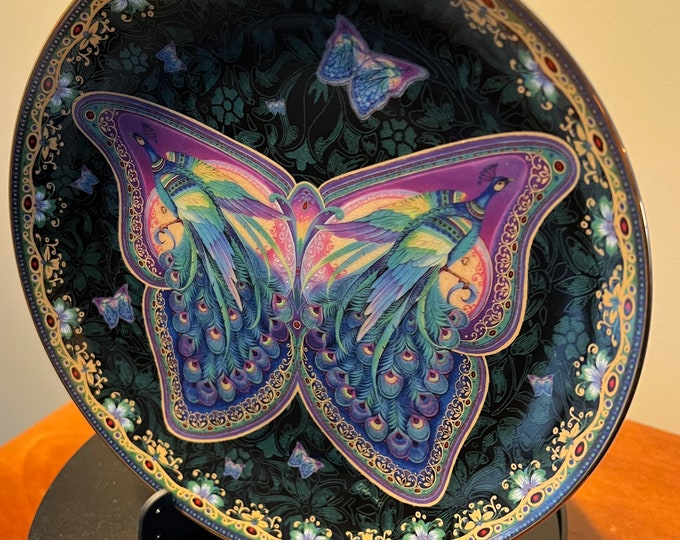 Vintage Enchanted Wings limited edition Lapis Grandeur by Oleg Gavrilov the Bradford Exchange Plate No. 570 A Colorful Plate Wall Hanging