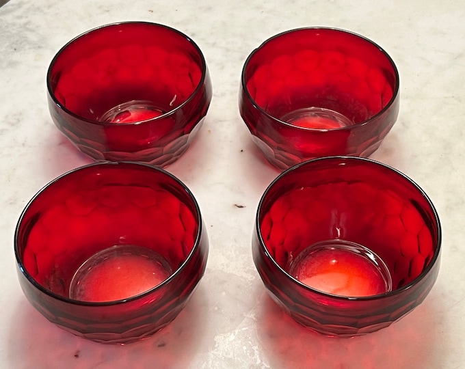 Fenton Ruby Red Shot glasses Set of 4 3” tall