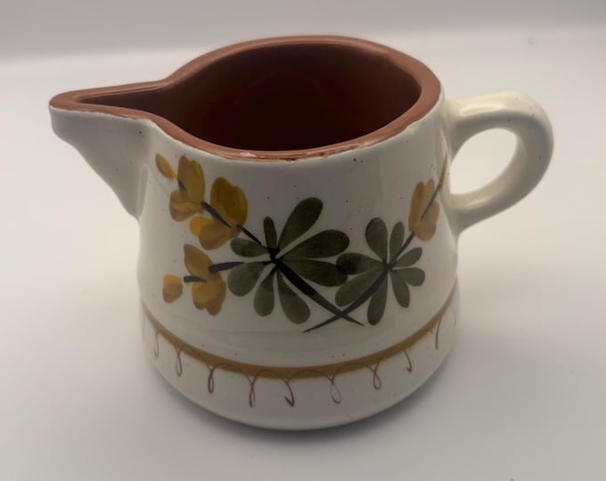 Stangl Pottery Creamer, Golden Blossom Design, Potteries from Trenton, NJ, Lover Antiques Vintage